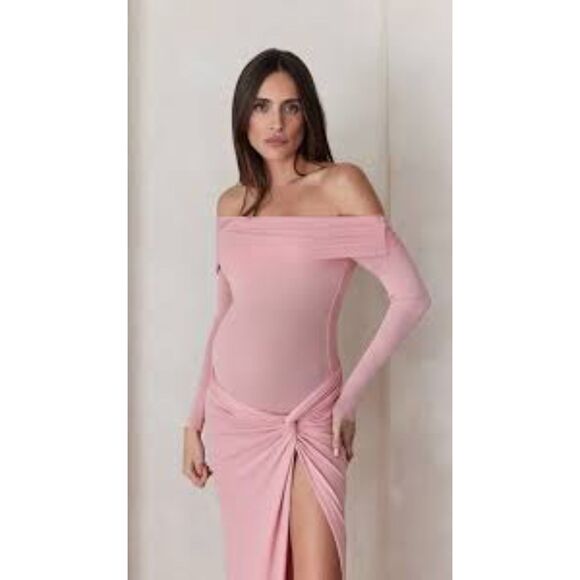 Off The Shoulder Soft Mesh Top NWT Medium Pink - Picture 1 of 3